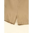thumbnail image 4 of A Three-Piece Set for Baby Boys Featuring a White Short-Sleeve Shirt, Khaki Shorts, And a Complimentary Belt with a Bow Tie, for Outdoor, 4 of 8