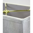 thumbnail image 3 of Rectangular Drum Lampshade (8x14) (8x14) x 10 Softback Bavarian Gray Fabric, 3 of 4