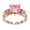 Rose Gold Plated, variant on Rose Gold Plated Family Heart Family Birthstone Ring ,Women's