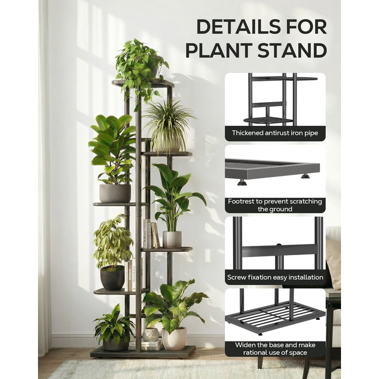 Six-Tier Metal Corner Plant Stand photo 3