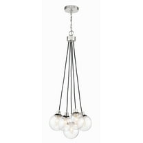 53395-CH Craftmade Lighting Que - Five Light Pendant in Transitional Style - 14.75 inches wide by 39.25 inches high-Chrome Finish    -Traditional