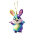thumbnail image 3 of CoreLiving Easter Decorative Hanging Ornaments Acrylic Bunny Pendants Spring Easter Cartoon Rabbit Hanging Ornaments for Tree Easter Eggs Decor, 3 of 9