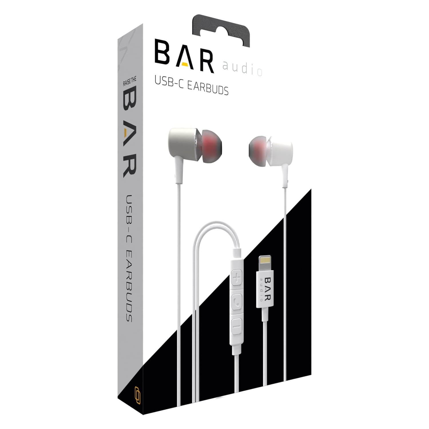 cellhelmet Bar Audio Wired In-Ear Earbuds with In-Line Mic/Remote and MFi Lightning Connector for iPhone