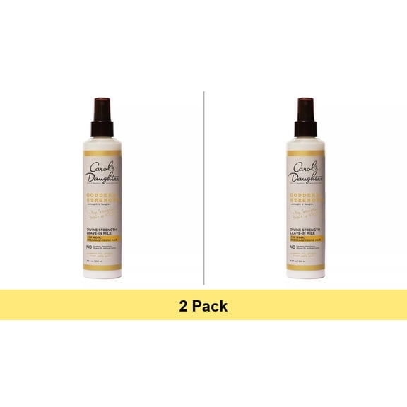 Carol's Daughter Goddess Strength Repairing Leave In Conditioner Milk for All Hair Types with Castor Oil, 8.5 fl oz - 2 Pack