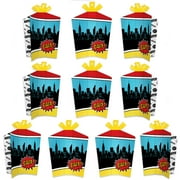 BAM! Superhero - Table Decorations - Baby Shower or Birthday Party Fold and Flare Centerpieces - 10 Count