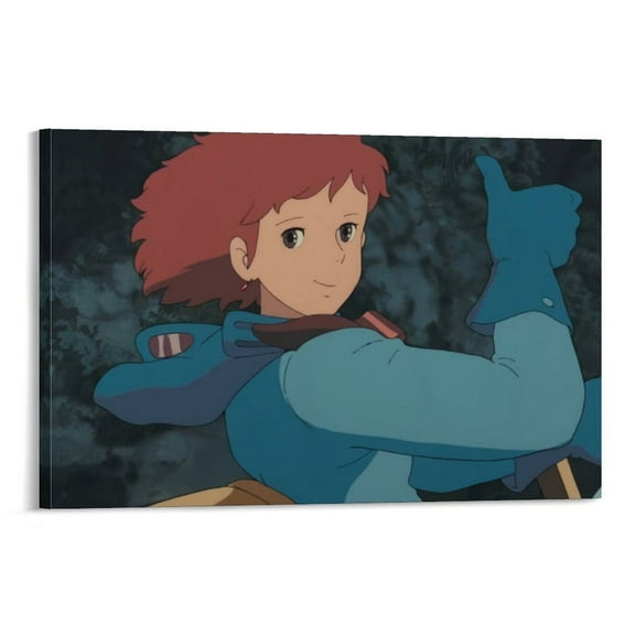 Nausicaä of The Valley of The Wind Anime Poster Nausicaä Canvas Poster Wall Art Picture Prints Hanging Photo Gift Decor Home Posters Artworks 12x18inch(30x45cm)