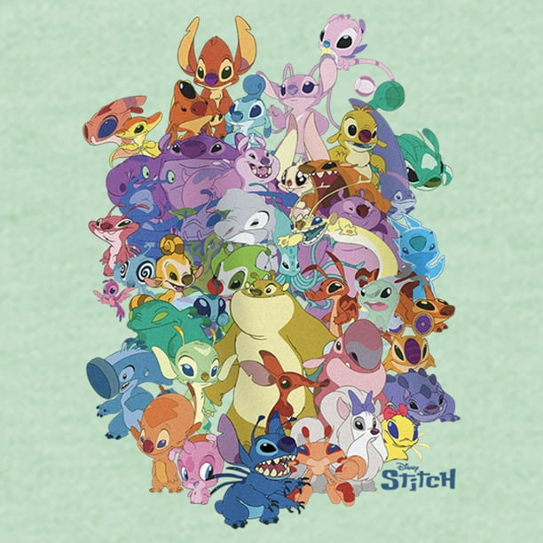 Girl's Lilo & Stitch Experiment Compilation Graphic Tee Mint X