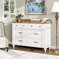 thumbnail image 3 of WAMPAT 6 Drawers Vertical TV Stand Dresser, White, 47.2" x 15.7" x 34.3", 3 of 8