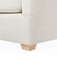thumbnail image 2 of Modern Flax White Linen 83" Flared Arm Contemporary Sofa with Lumbar Pillows, 2 of 8