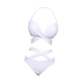 thumbnail image 4 of Mujeres Bikini Set traje de baño elegante Triángulo Femenino Femenino Femenino Doble Doble encaje hacia atrás para salones de piscina de natación, 4 of 8