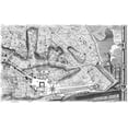 thumbnail image 2 of Nolli, Giovanni Battista  18x13 Black Ornate Wood Framed with Double Matting Museum Art Print Titled - Rome Sectional Map, 2 of 4