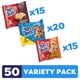 thumbnail image 3 of Cookies Variety Pack, Original Chocolate Chip, Chewy Chocolate Chip with Reese's Peanut Butter Cups & Chewy Hershey's Fudge Filled Soft Cookies, 50 Snack Packs (2 Cookies Per Pack), 3 of 5