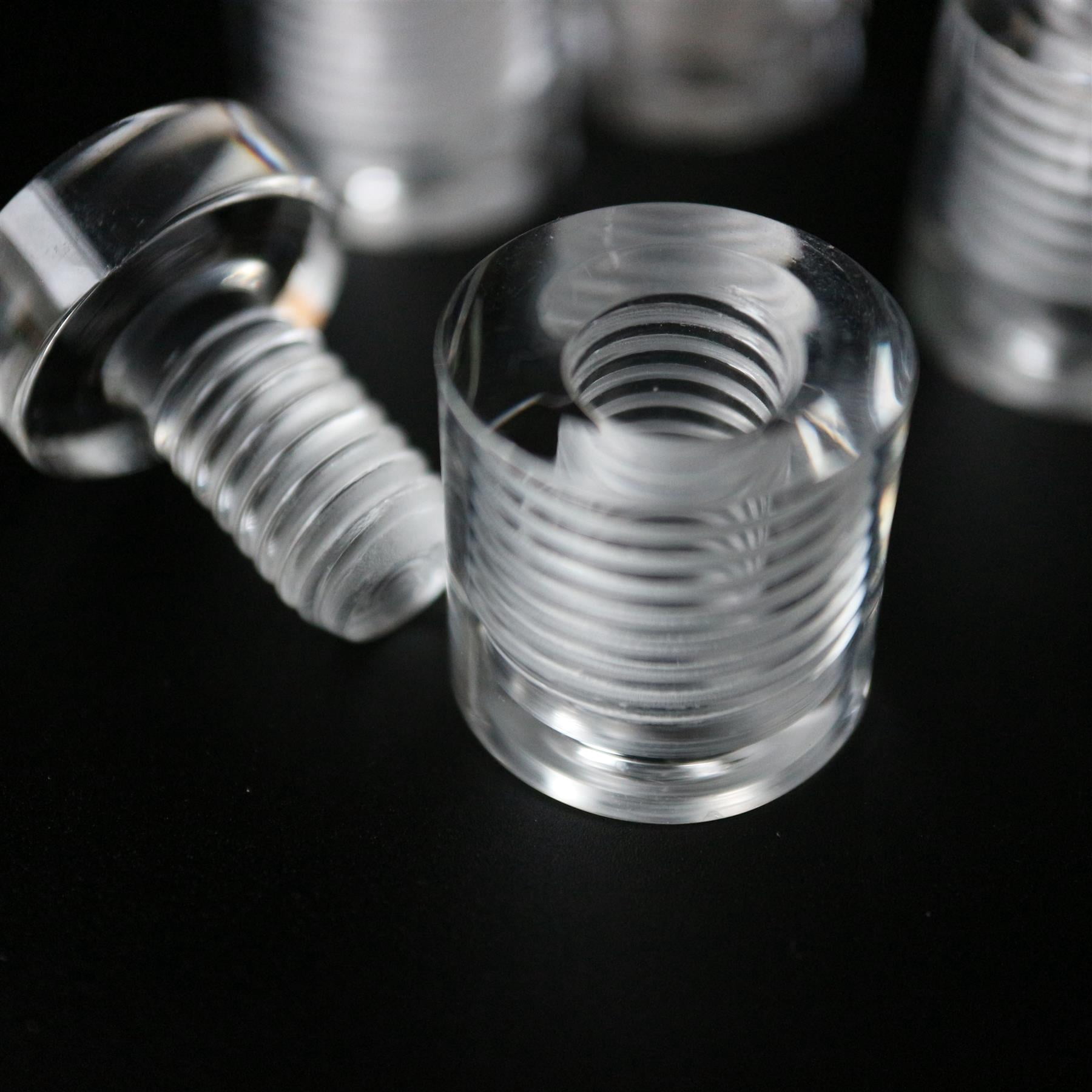 4 x Clear Standoffs, Glass Like, Acrylic, transparent spacers, plastic, wallmount, display signs, Anti-Corrosion, Waterproof, Size 19x19mm, (3/4 x 3/4 in)