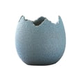 thumbnail image 1 of Jierger Rough Pottery Ceramic Succulent Planter, Breathable Eggshell Shaped Ceramic Pot, Simple Personality Planter for Succulent Old Pile Plants Home Garden Tabletop Decor, 1 of 7