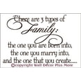 thumbnail image 3 of Home Decor 3 Types Of Family Wall Sticker Viny Decals Saying 23x15.5 Chocolate Brown, 3 of 3