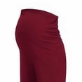 thumbnail image 5 of YHAJDS Maternity Workout Yoga Pants Solid Color Elastic Band Over the Belly No Tummy Pressure Long Yoga Trousers, 5 of 8
