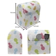 thumbnail image 4 of Pineapple Stand Mixer Cover, Fresh Tropical Fruits Hand Drawn Hawaii Foliage on Colorful Triangles Background, Kitchen Appliance Organizer Bag Cover with Pockets, 5 Quarts, Multicolor, by Ambesonne, 4 of 4