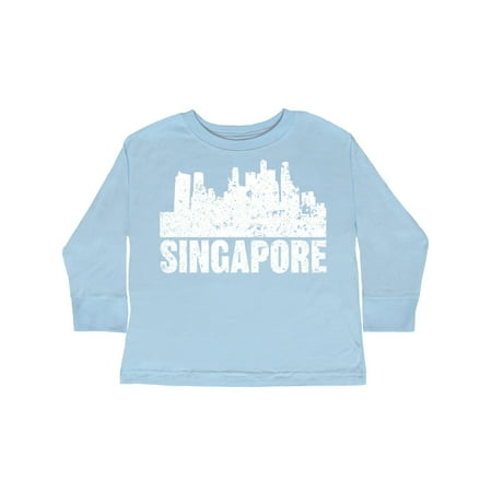

Inktastic Singapore City Skyline with Grunge Gift Toddler Boy or Toddler Girl Long Sleeve T-Shirt