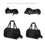 GOOPAWS Soft-Sided Dog & Cat Carrier Bag, Black, 17
