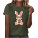 thumbnail image 2 of Xuyuer Easter Tshirt Women Tie Dye Happy Easter Tie Dye Shirts Funny Bunny T-Shirt Rabbit Graphic Short Sleeve Tee Tops Short Sleeved Round Neck Pullover Fashionable, 2 of 4
