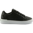 thumbnail image 2 of Guess Rylita Women's Lace Up Debossed 4G Logo Synthetic Trainers In Black Size 6.5, 2 of 6