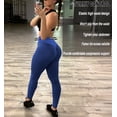 thumbnail image 3 of High&nbsp;Waisted&nbsp;Yoga&nbsp;Pants&nbsp;for&nbsp;Women Stretchy Tummy Control Butt Lifting Booty Ruched Leggings Running Fitness Workout Tights (Blue, Small), 3 of 7