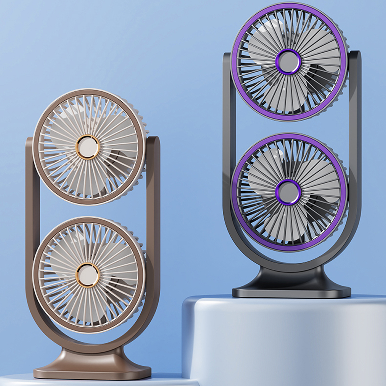 1. Head USB Rechargeable Fan, Portable Cooling Fan with Quiet for Home Office Travel Car Bedroom Living Room