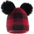 thumbnail image 4 of HESHENG Winter Wool Parent-Child Knitted Hat Lattice Mother Baby Christmas Warm Hat Plaid Beanie Ski Cap, Mom & Baby, 4 of 7