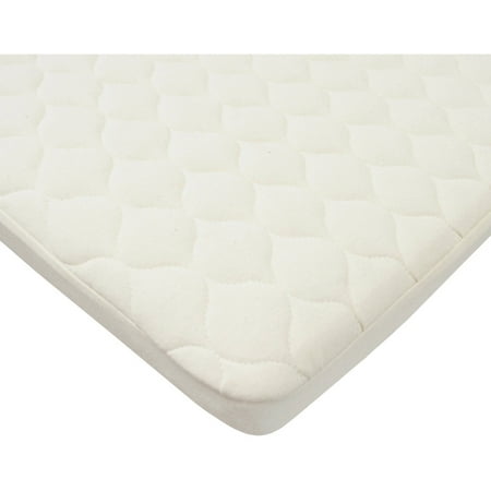 TL Care Waterproof Quilted Bassinet Size Fitted Mattress Cover Made with Organic Cotton Top Layer, Natural Color