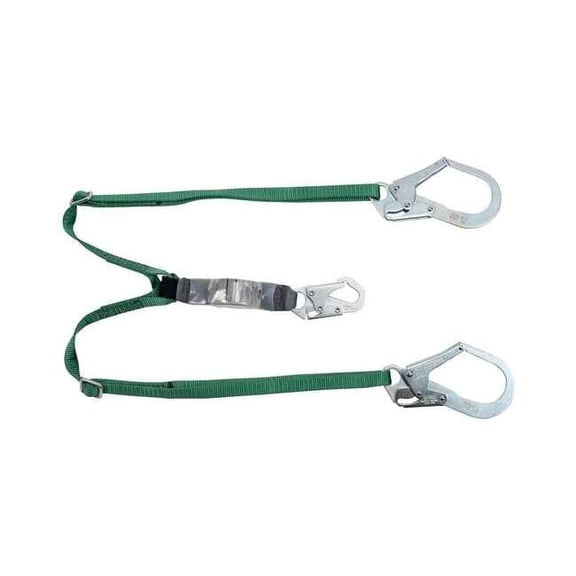 Msa Safety Shock-Absorbing Lanyard,Gray 10190400