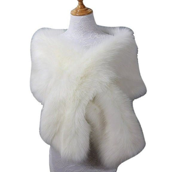 Faux fur Capes for Women Bridal Scarves Bridal Shawl Warm Wrap Stoles for Wedding Dresses