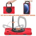 thumbnail image 2 of Case for Samsung Galaxy Tab A9 8.7 inch, 360 Degree Rotating Hand Grip Shockproof Cover with Shoulder Strap, Red, 2 of 7
