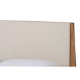 thumbnail image 5 of Baxton Studio Senna Mid-Century Modern Beige Fabric Upholstered and Walnut Brown Finished Wood Queen Size Platform Bed, 5 of 7