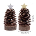 thumbnail image 3 of Billuyoard Mini árbol de Navidad, cono de pino, fiesta, decoración de Año Nuevo, accesorios de escena, hogar, Hotel, oficina, cafetería, Bar, adorno Kits de decoración para fiestas Oro Billuyoard HA069012-02, 3 of 6