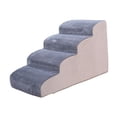 thumbnail image 1 of Escaleras para perros y mascotas de 4 escalones, cubierta desmontable antideslizante, rampa para cama exterior, rampa para mascotas Gris, 1 of 8