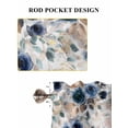 thumbnail image 6 of Navy Blue Flowers Living Room Curtains 2 Panel, Spring Floral Elegant Pastoral Watercolor Cafe Window Treatment, Extra Long Farmhouse Bedroom Bathroom Kitchen Curtains Drapes 104"x72", 6 of 6