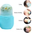thumbnail image 3 of Herramienta de contorno y lifting para el cuidado de la piel, bandejas de silicona para cubitos de hielo, bolas de hielo, masajeador facial, rodillo facial para reducir el acné, morado, 3 of 5