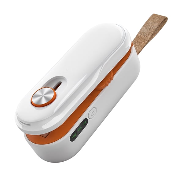 Unbranded Mini Bag Sealer with Cutter, Rechargeable USB-C, 3 Temp, White