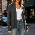 thumbnail image 4 of Women Knit Cardigan Long Sleeve Button Front V Neck Open Sweater Coat With Side Pockets Soft Thick Knitted Casual Layering Tops Spring Fall Outerwear Outfits, 4 of 8
