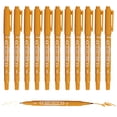 thumbnail image 1 of Uxcell Twin Tip Permanent Markers, 12 Pack Beige Fine and Ultra Fine Point Colored Makers Quick Drying Coloring Pen for Writing Drawing on Wood Plastic Metal Glass Stone, 1 of 6