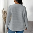 thumbnail image 5 of Kaemgyyd Plus Size Sweatshirt for Women Casual Oversized Textured Crew Neck Pullover Solid Loose Soft Long Sleeve Tops, 5 of 7