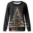 thumbnail image 5 of Neewe Women's Oversized Sweatshirt Christmas Crewneck Long Sleeve Casual Loose Pullover Tops, 5 of 7