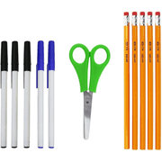 52 Piece Back to School Supply Kit for K-12 - Essentials Box of Supplies Bundle Value Pack for Students All Ages