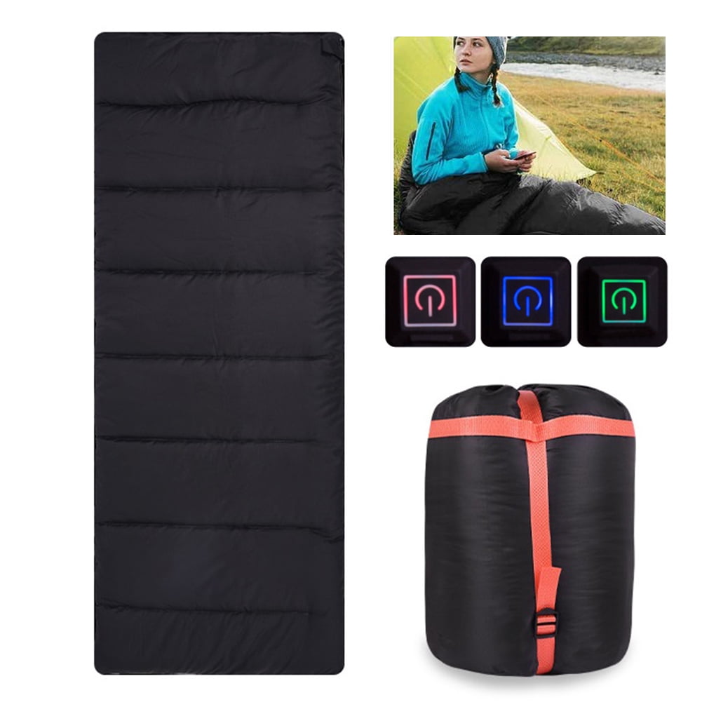 BLEEUS 20 Degree Ultralight Usb And Type-c Rechargeable Heated Sleeping Bag 3 Levels Camping Supplies