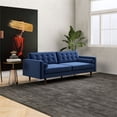 thumbnail image 7 of Harriet Mid-Century Modern Tufted Back Velvet Sofa in Dark Blue, 7 of 7