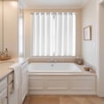 thumbnail image 3 of White Kitchen Curtains 63 Inch Length, Modern Minimalist Pure Soild Color Grommet Top Bedroom Living Room Curtains, Light Filtering Cafe Curtain Drapes 2 Panels Set 84''x63'', 3 of 9