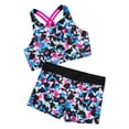 thumbnail image 6 of CHICTRY Girls Two Piece Swimwear Tankini Set Crop Tops with Shorts Swimsuit Colorful 10, 6 of 7