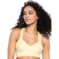 thumbnail image 2 of Felina | Lace Bralette | Wire Free | Unpadded | T-Back | 2 Pack  | by Unique Moments (Pale Banana White, X-Large), 2 of 3