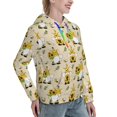 thumbnail image 6 of Wukai Gnomes Bees And Sunflowers Print Womens Hoodies Fleece Sweatshirts Long Sleeve Sweaters Pullover Fall Outfits Winter Clothes-Small, 6 of 7