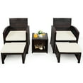 thumbnail image 3 of Gymax 5PCS Rattan Patio Furniture Set Chair & Ottoman Set w/ White Cushions, 3 of 6